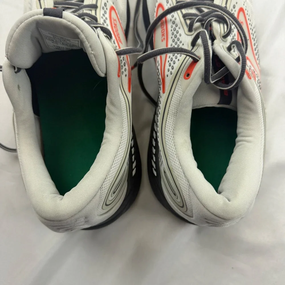 Brooks Beast GTS 23 Running Shoes Mens 12.5 Wide 2E Grey Orange Stability Sneake